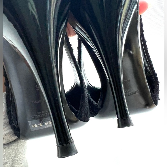 Saint Laurent Vesper Slingback Heels - Picture 7 of 8